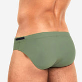 Solid Color Swim Briefs for Men
